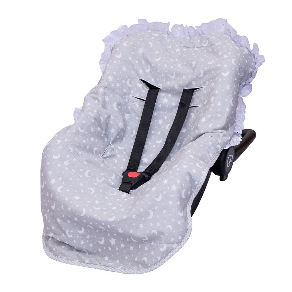 CAPA PARA BEBÊ CONFORTO ENCANTO ESTRELINHAS CINZA