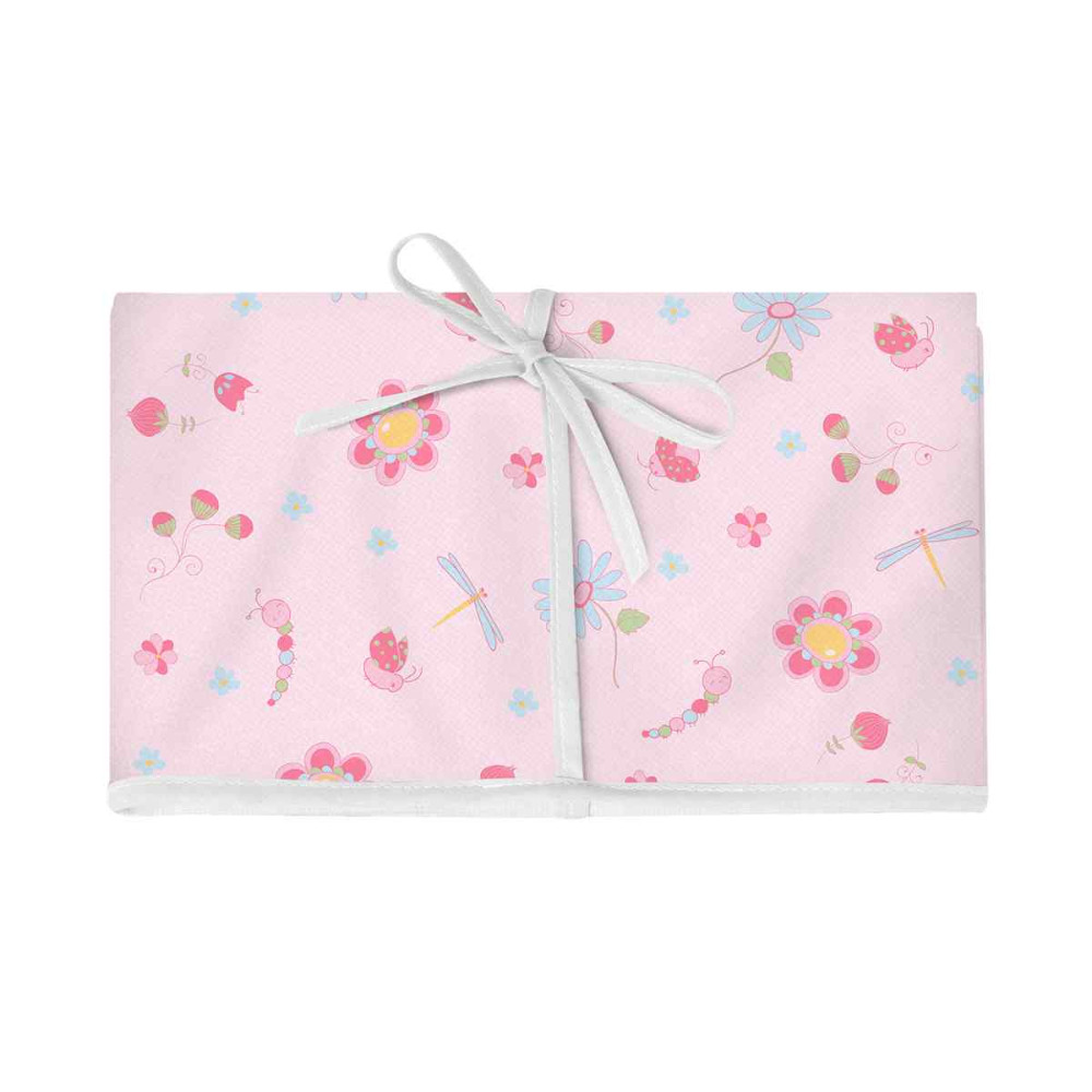 TROCADOR DE FRALDAS PORTÁTIL ESTAMPADO PARA MENINA FLORZINHA