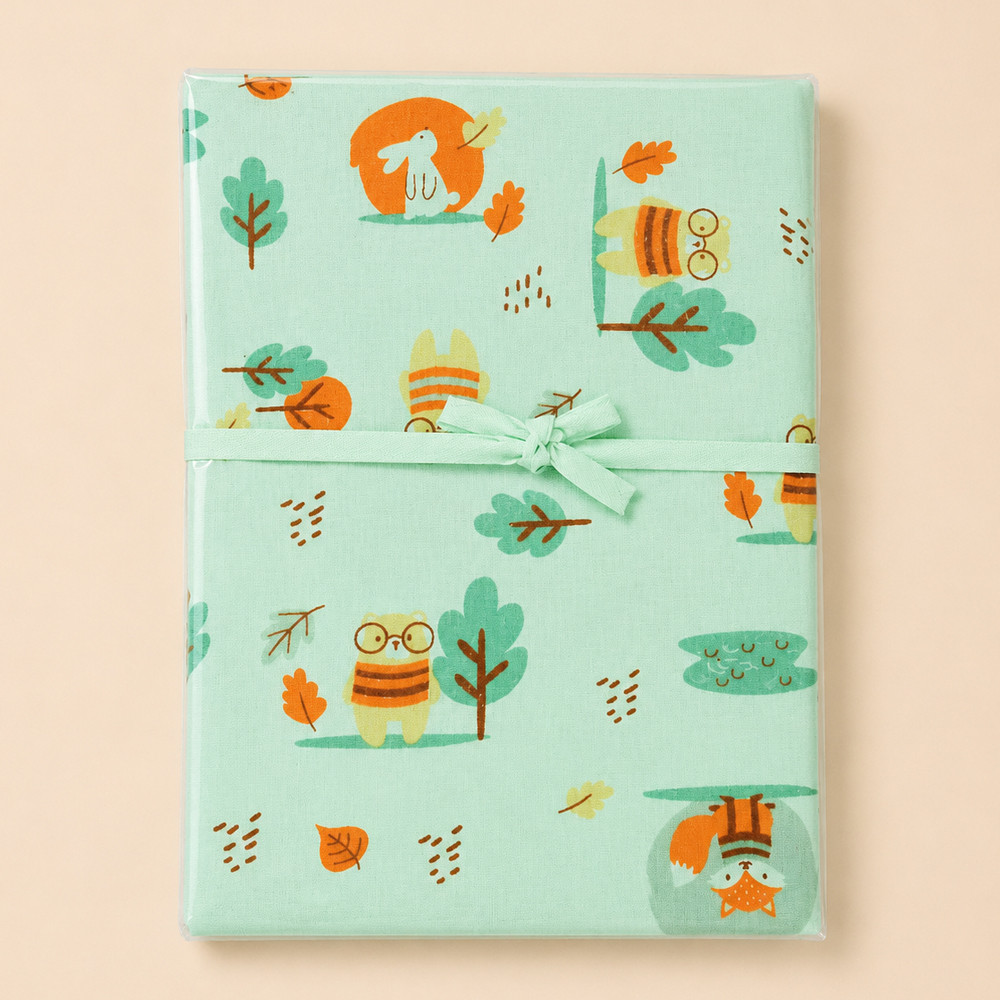 Trocador de Fralda Portátil Bebê Impermeável 75x45cm Algodão Hipoalergênico Estampa Bosque