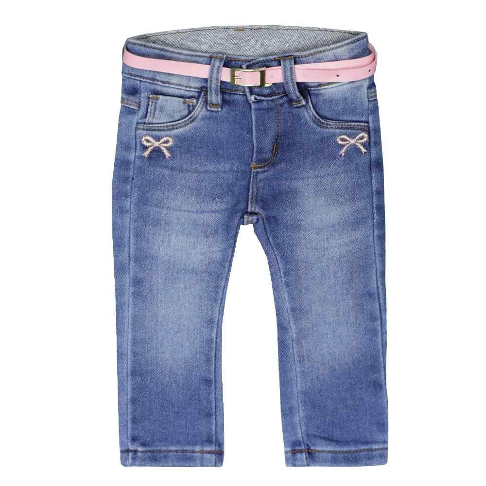 CALÇA JEANS PARA BEBÊ COM CINTO BYLA BOBY