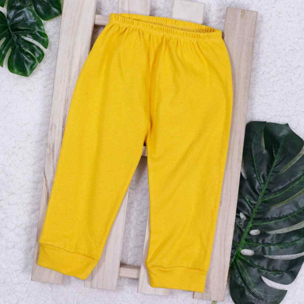 CALÇA EM SUEDINE INFANTIL ATÉ 24 MESES BÁSICA AMARELO CANÁRIO