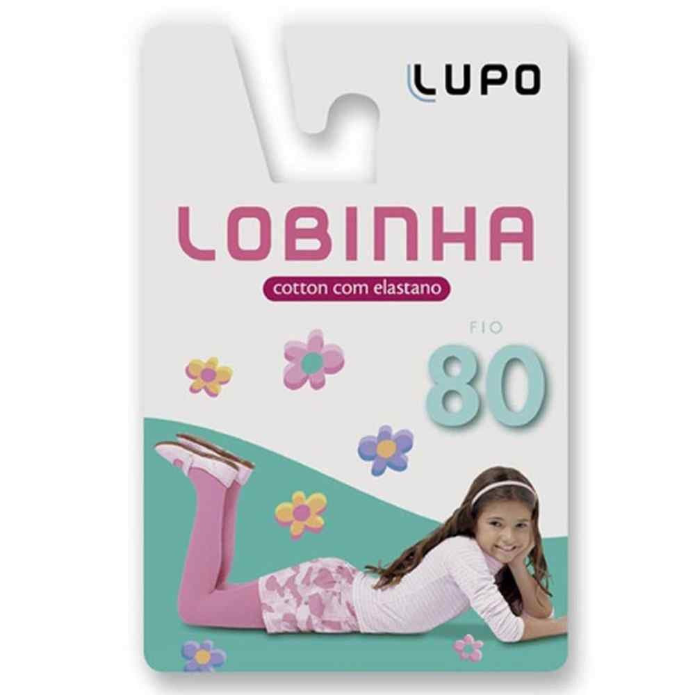 MEIA CALÇA INFANTIL FIO 80 BRANCO LOBINHA LUPO