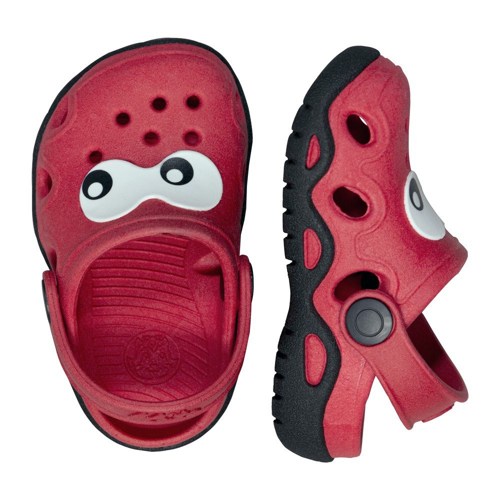 BABUCHE OLHINHOS PARA BEBÊ MENINO VERMELHO