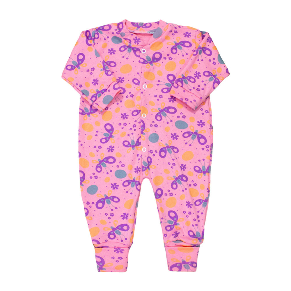 Macacão Para Bebê Menina Estilo Borboleta Feliz Rosa Bossa