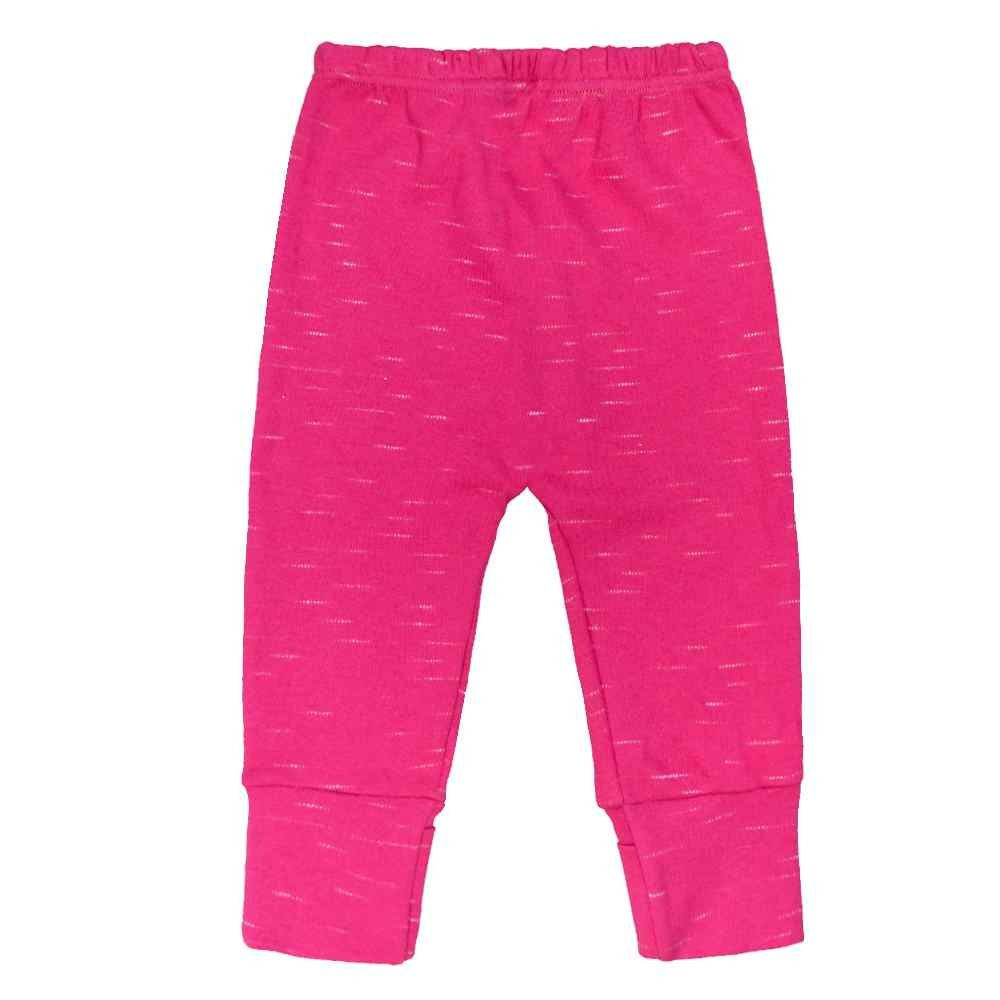 CALÇA PARA BEBÊ COM PÉ REVERSÍVEL JET PINK
