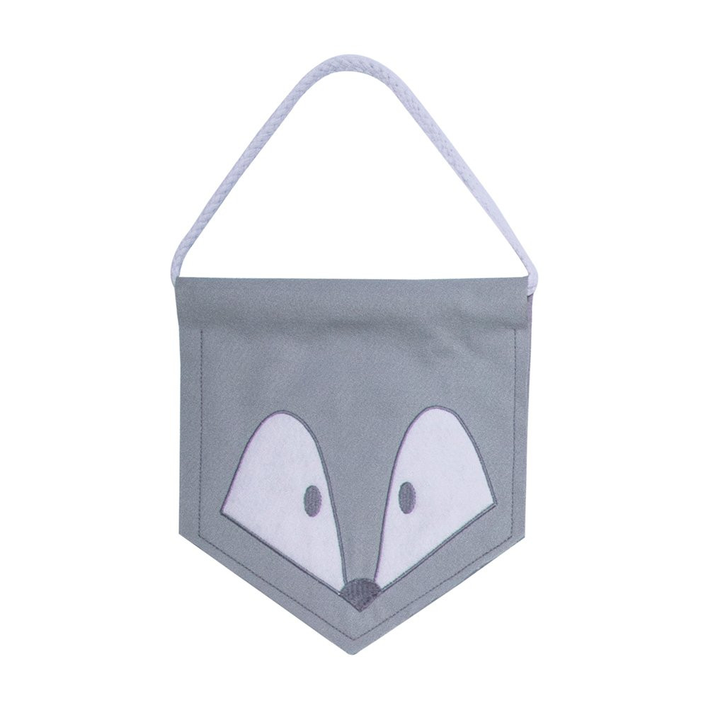 KIT DECORAÇÃO PARA BEBÊ MENINO 3 PEÇAS BORDADO RAPOSINHA
