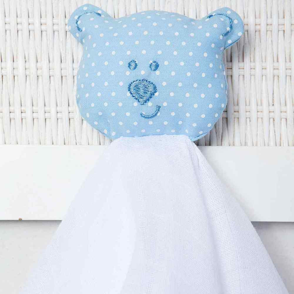 NANINHA AZUL COM BICHINHO EM TECIDO FRALDA