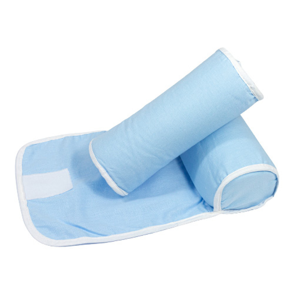 SEGURA BEBÊ ROLINHO AJUSTÁVEL 35CM X 22 CM AZUL CLARO
