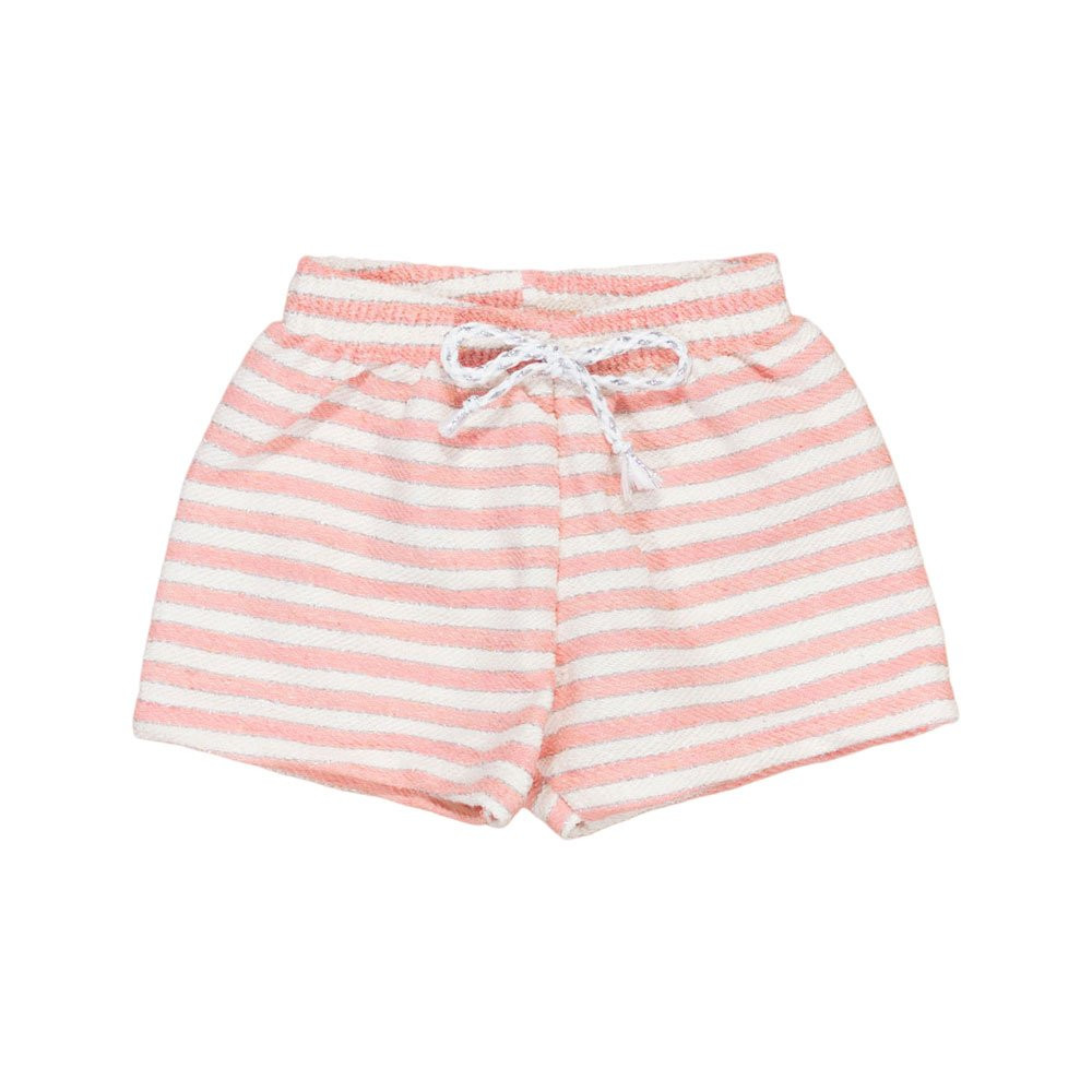 SHORTS PARA BEBÊ SUSTENTÁVEL LISTRADINHO ROSA