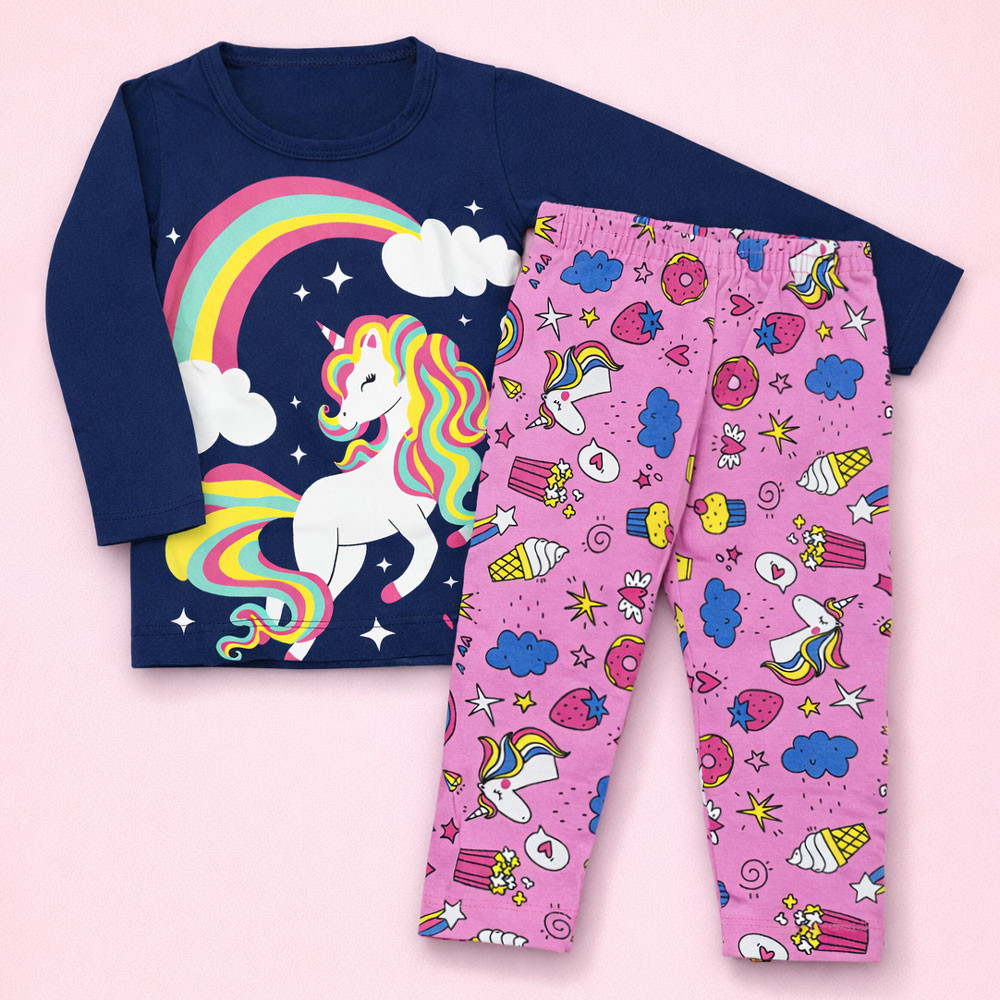 Conjunto Infantil Menina Malha Estampada e Legging Confortável Inverno