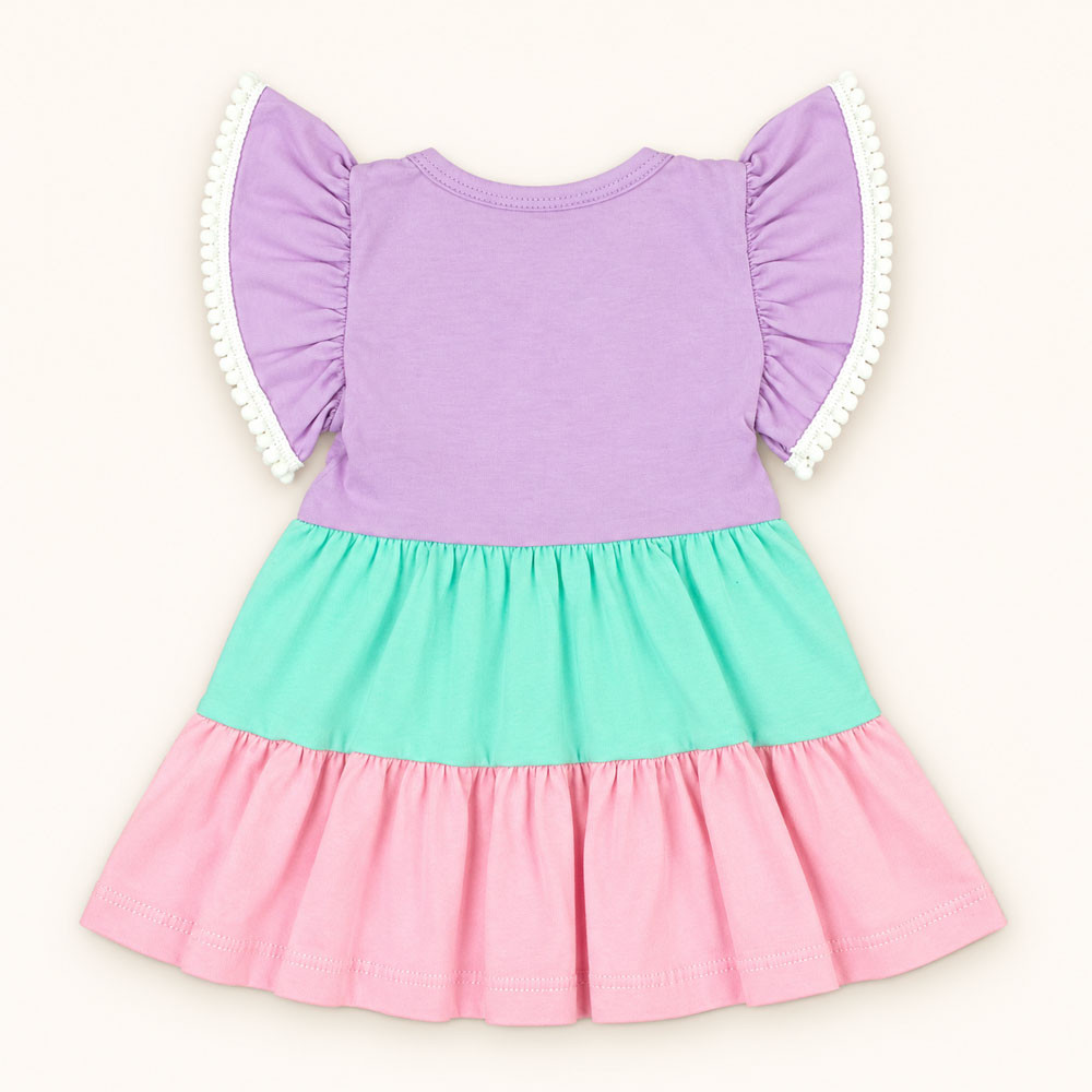 Vestido Três Marias Lilás em Malha Fresquinha Para Bebês até 12 meses