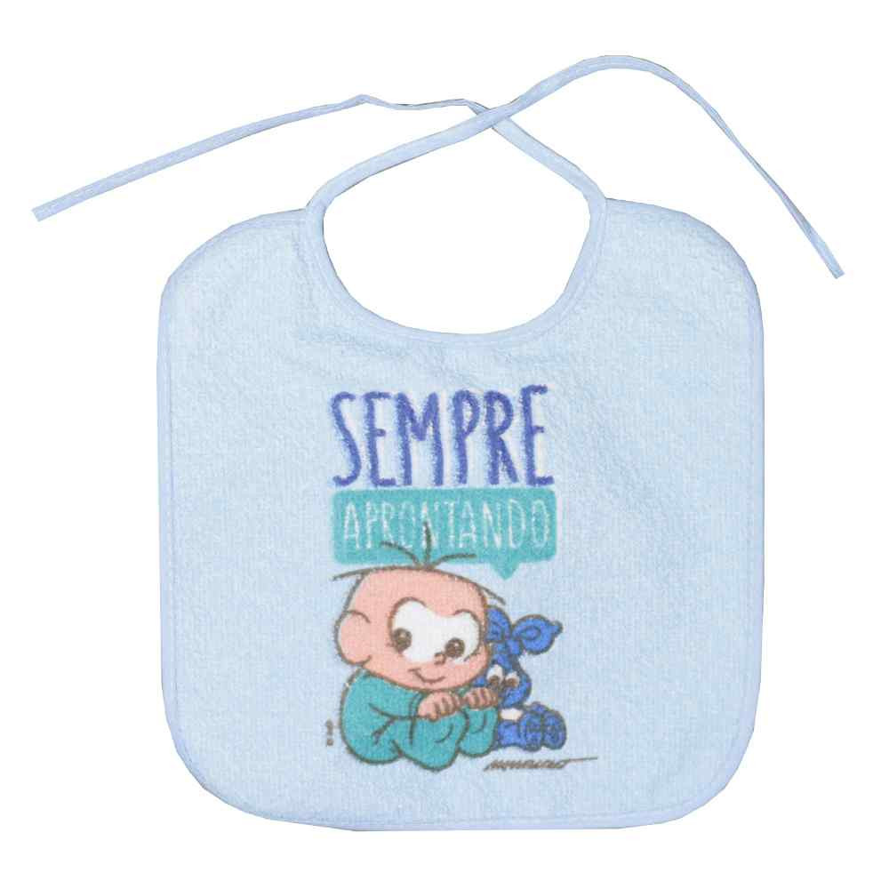 KIT 3 BABADORES FELPUDO TURMA DA MONICA AZUL