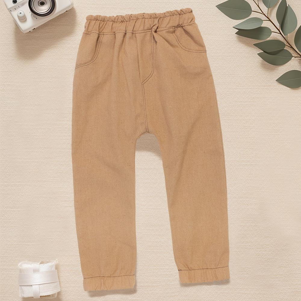 Calça Ecolinho Conforto e Estilo Jogger Infantil Caqui