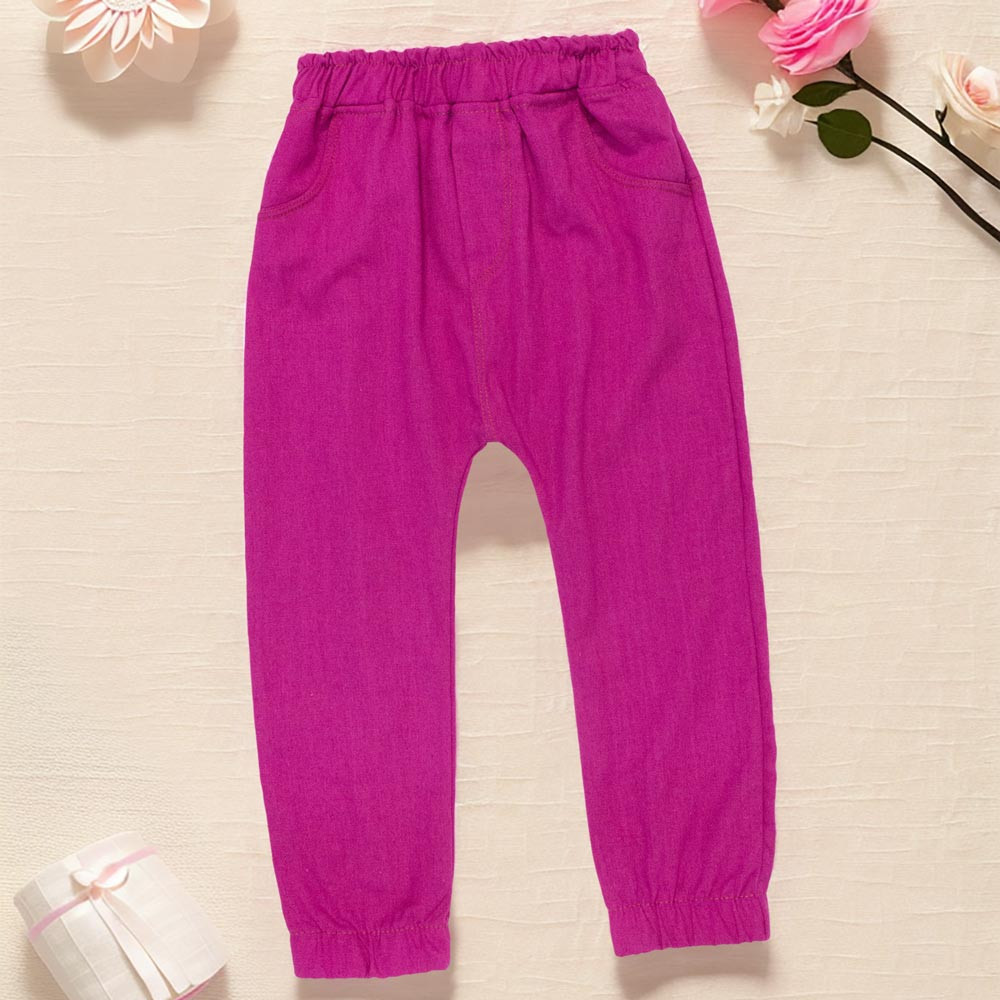 Calça Infantil Jogger Rosa Radiante Ecolinho para Meninas