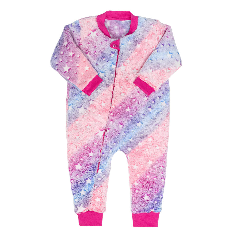Macacão Fleece Infantil 24 Meses Estrelado Brilha no Escuro