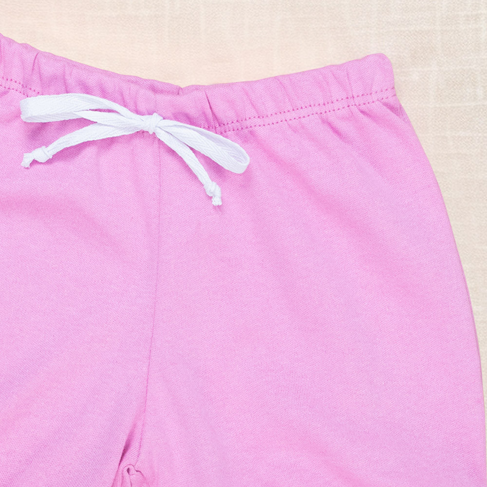 Shorts de Verão Rosa Encanto para Bebê Menina - 100% algodão
