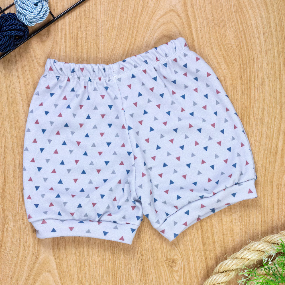 Shorts Algodão Bebê Triângulos Coloridos - Conforto e Estilo