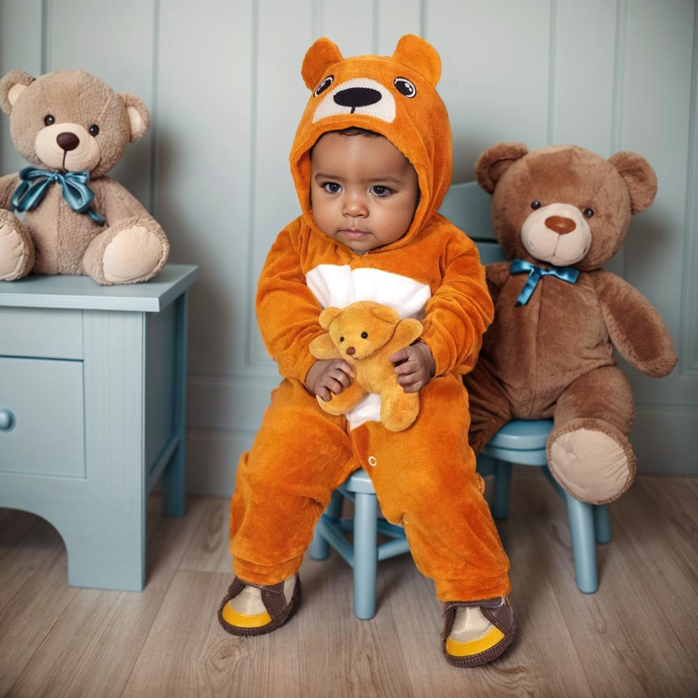 Kit Enxoval para Bebê Menino 10 Peças - Ursinho Caramelo