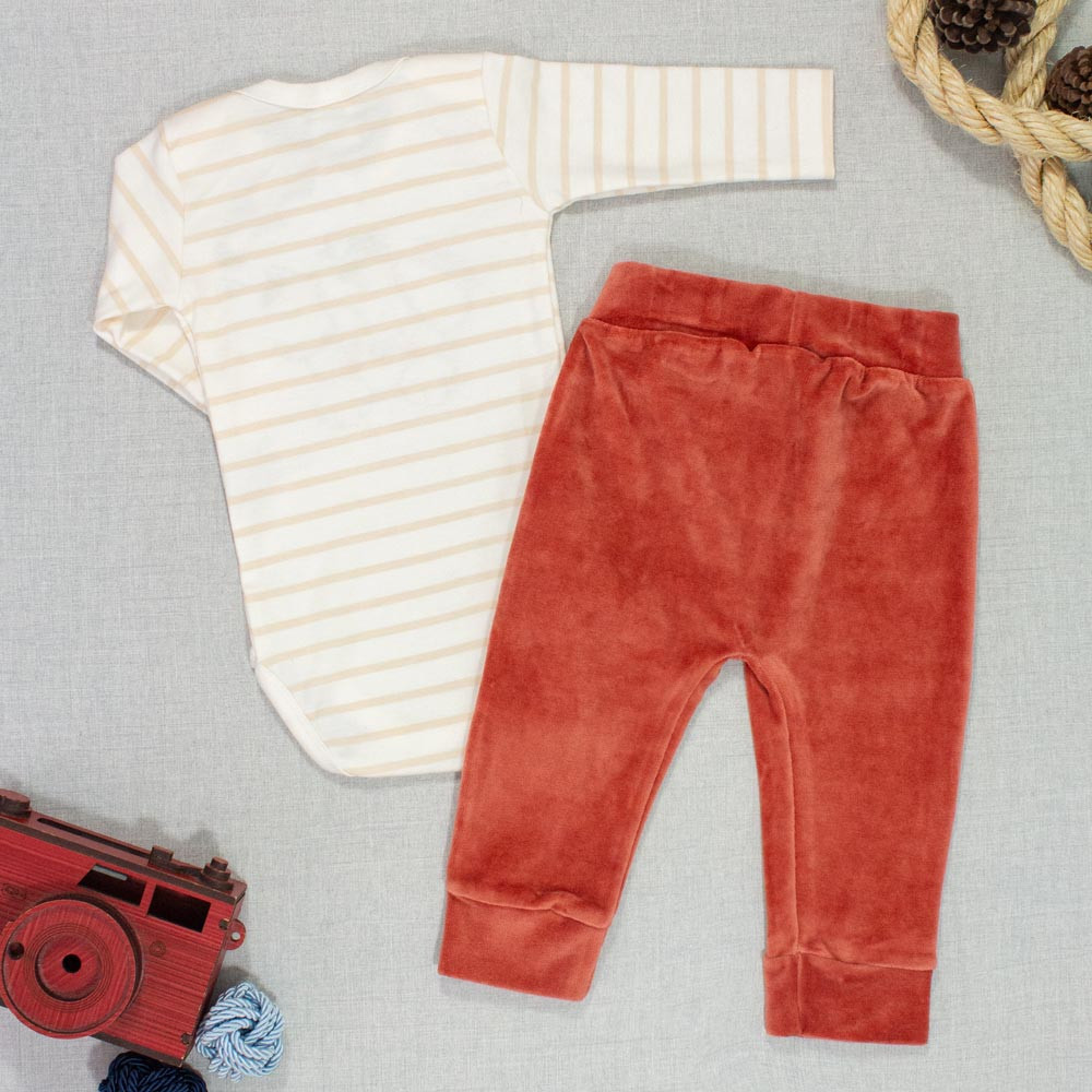 Conjunto de Bebê Menino com Bordado Dog Winter até 10 Meses