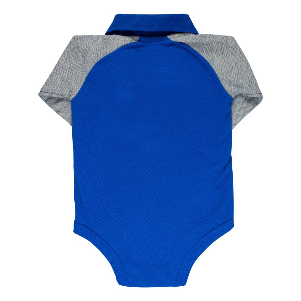 BODY POLO PARA BEBÊ COM BORDADINHOS EM PIQUET ROYAL