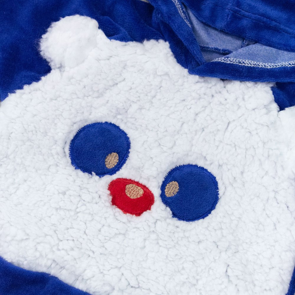 CONJUNTO PARA BEBÊ LONGO PLUSH COM CAPUZ E PELUCIA BORDADO ROYAL