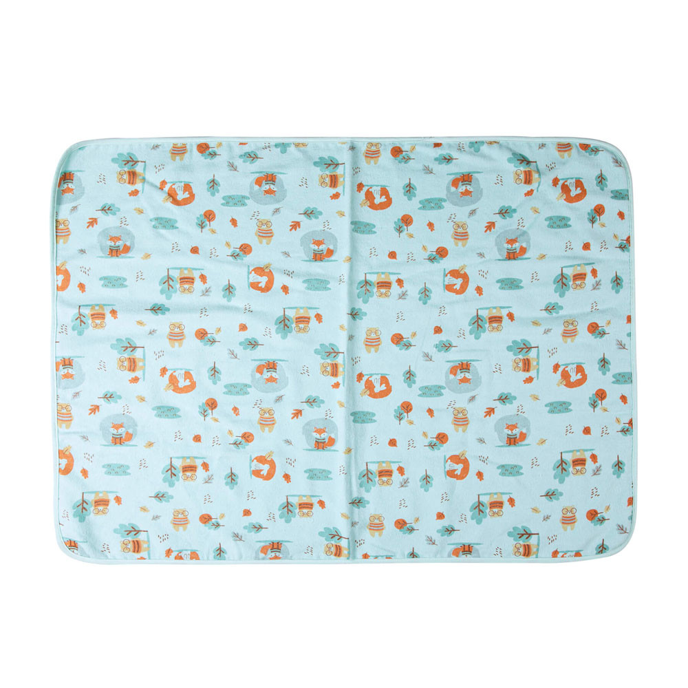 COBERTOR DE ALGODÃO PARA BEBÊ 70 X 90CM ESTAMPADINHO BOSQUE VERDE