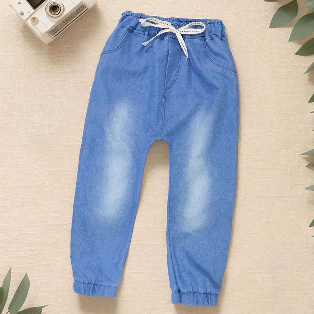 Calça Infantil Estilo Jogger Cordão Traçado Marinho Menino