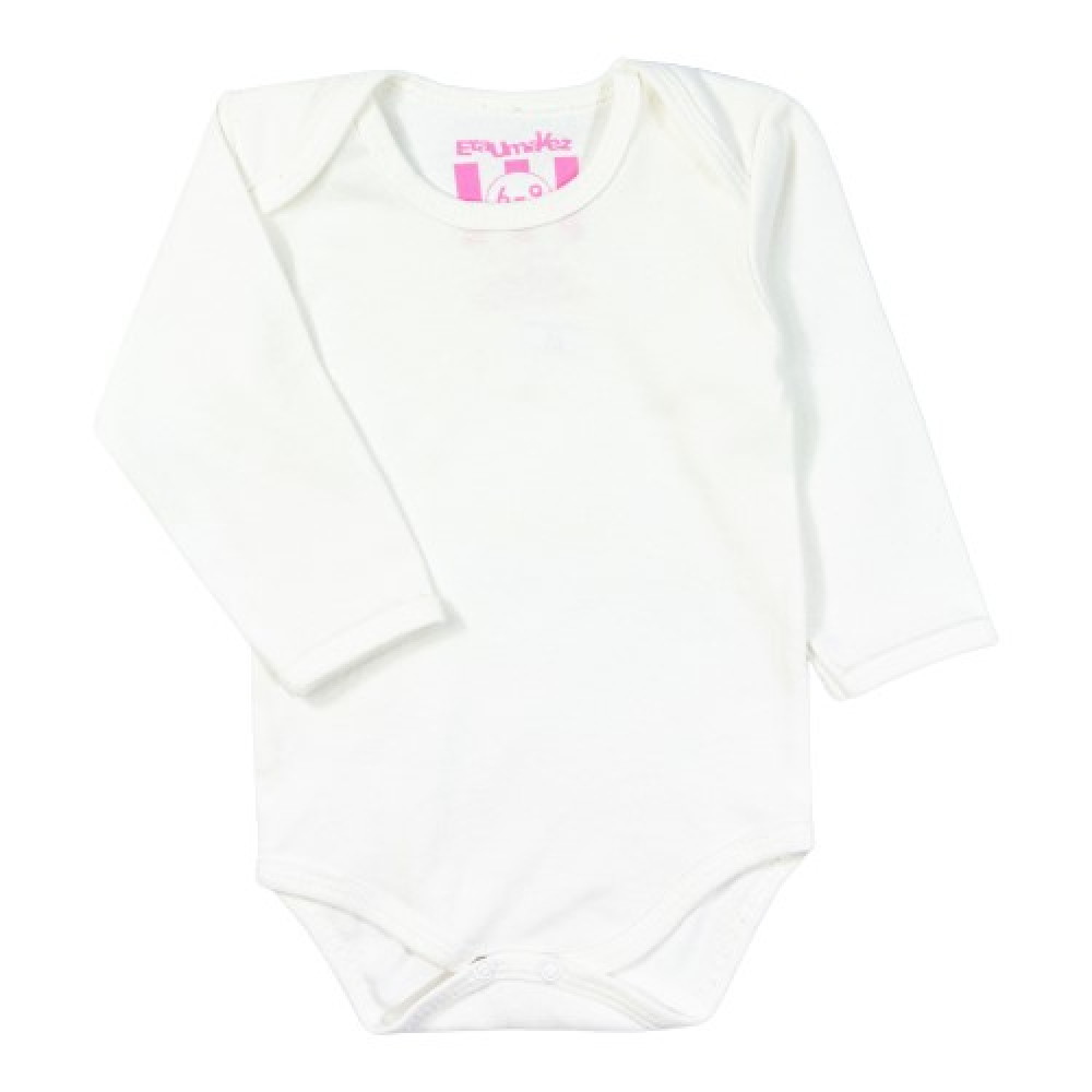 CONJUNTO LONGO COM TOUCA PARA BEBÊ ESTAMPADINHO CREME E ROSÊ