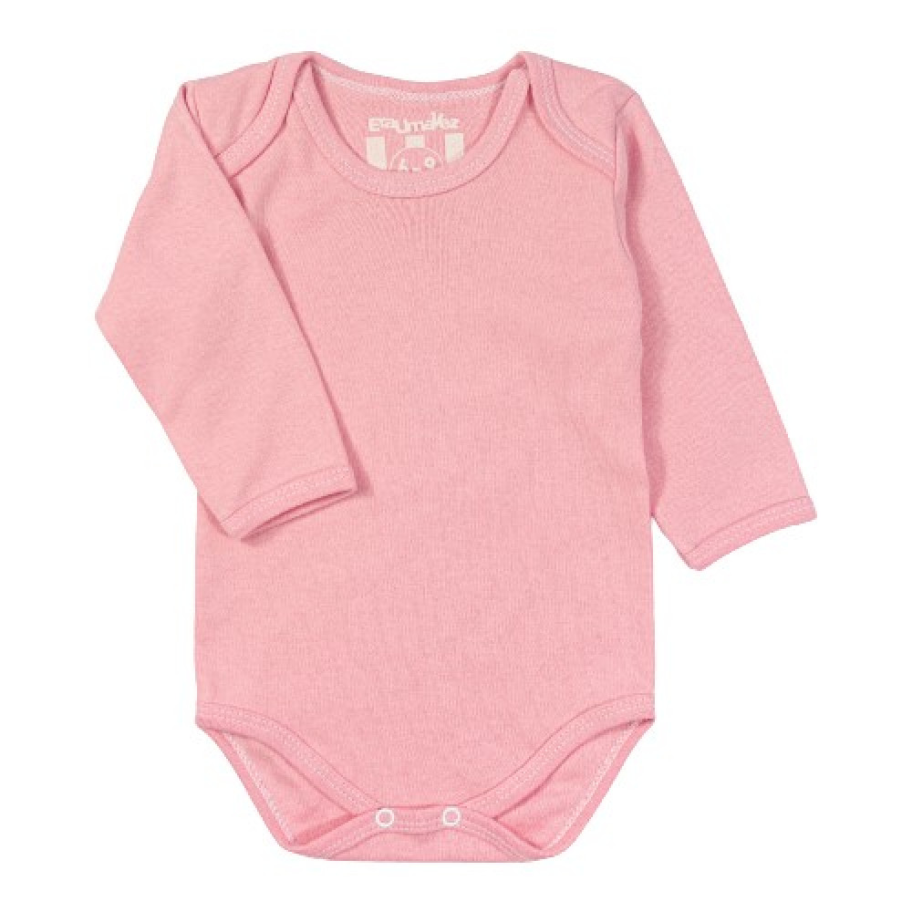 CONJUNTO LONGO COM TOUCA PARA BEBÊ ESTAMPADINHO ROSÊ E CREME