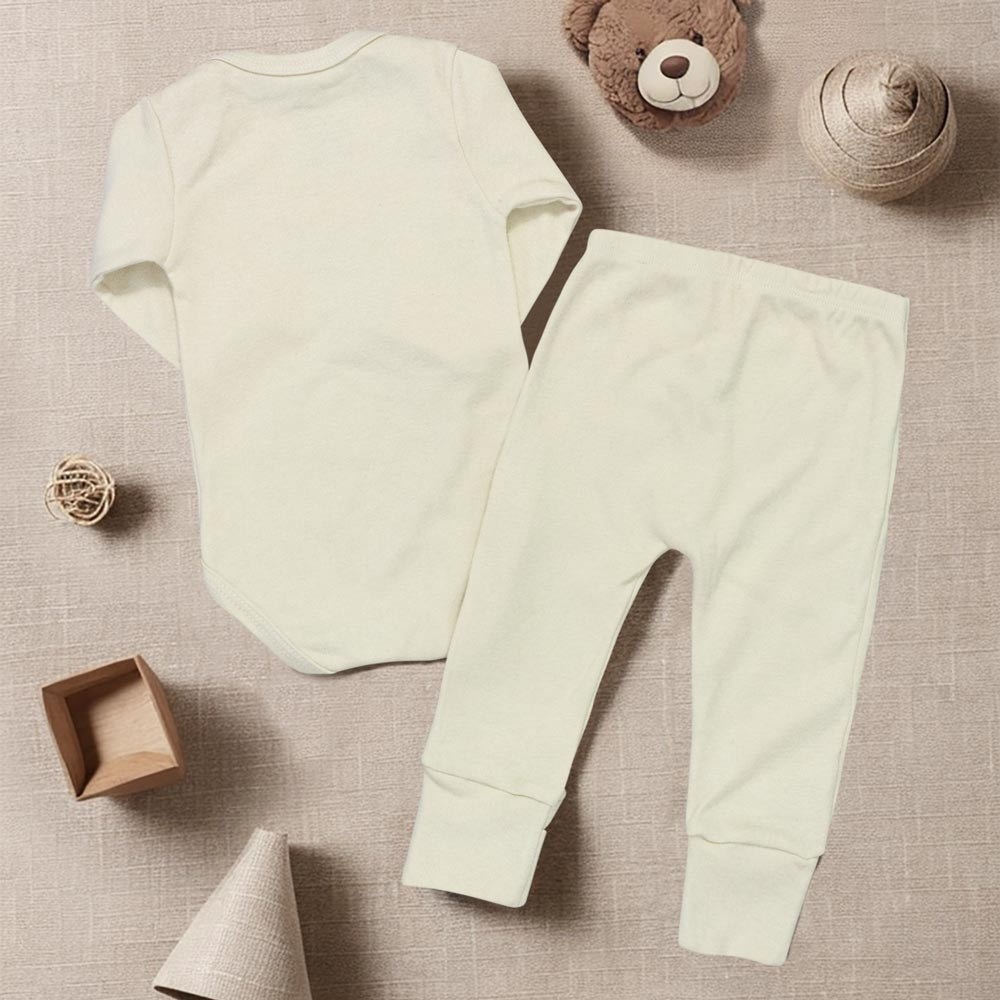 Conjunto para Bebê em Suedine Basic Bege - Conforto Real