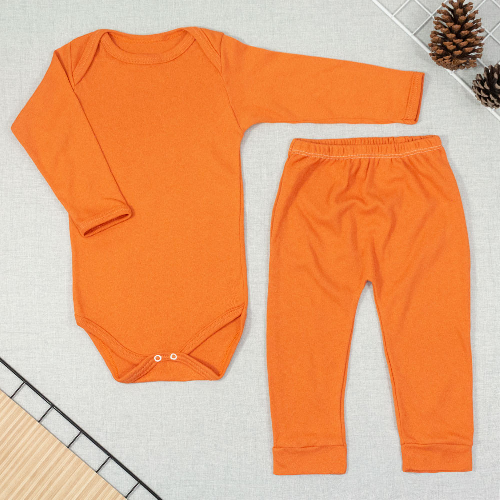 CONJUNTO INFANTIL BODY E CALÇA BÁSICO ATÉ 24 MESES COBRE