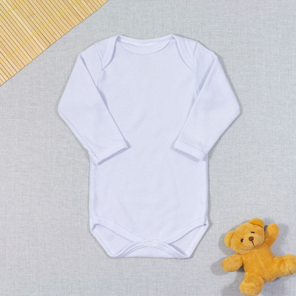 KIT BODY LONGO COM CALÇA PARA BEBÊ 3 PEÇAS FLORZINHAS