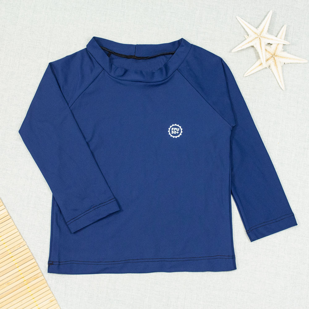 CAMISETA INFANTIL PROTEÇÃO UV50+ MANGA LONGA MARINHO