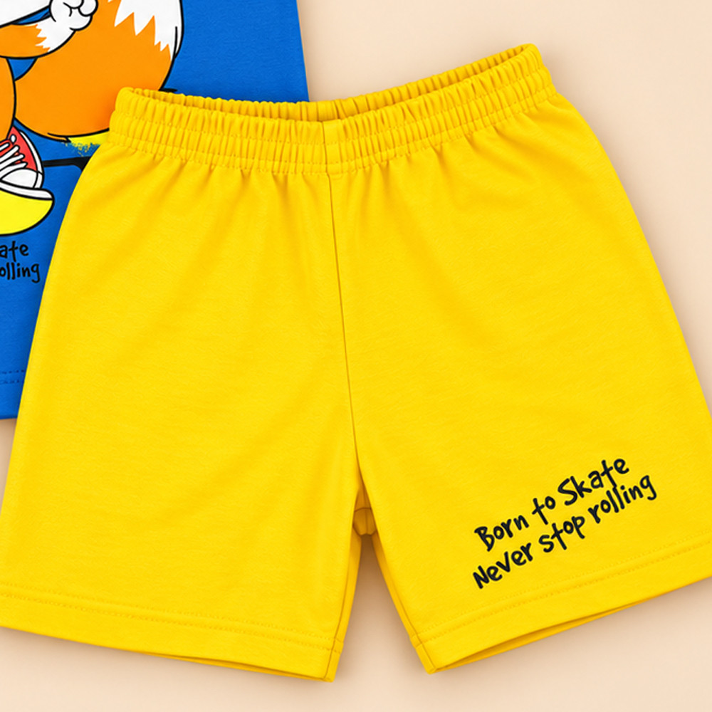 Conjunto Menino até 10 anos Camiseta Algodão e Bermuda Look Coordenado Royal 