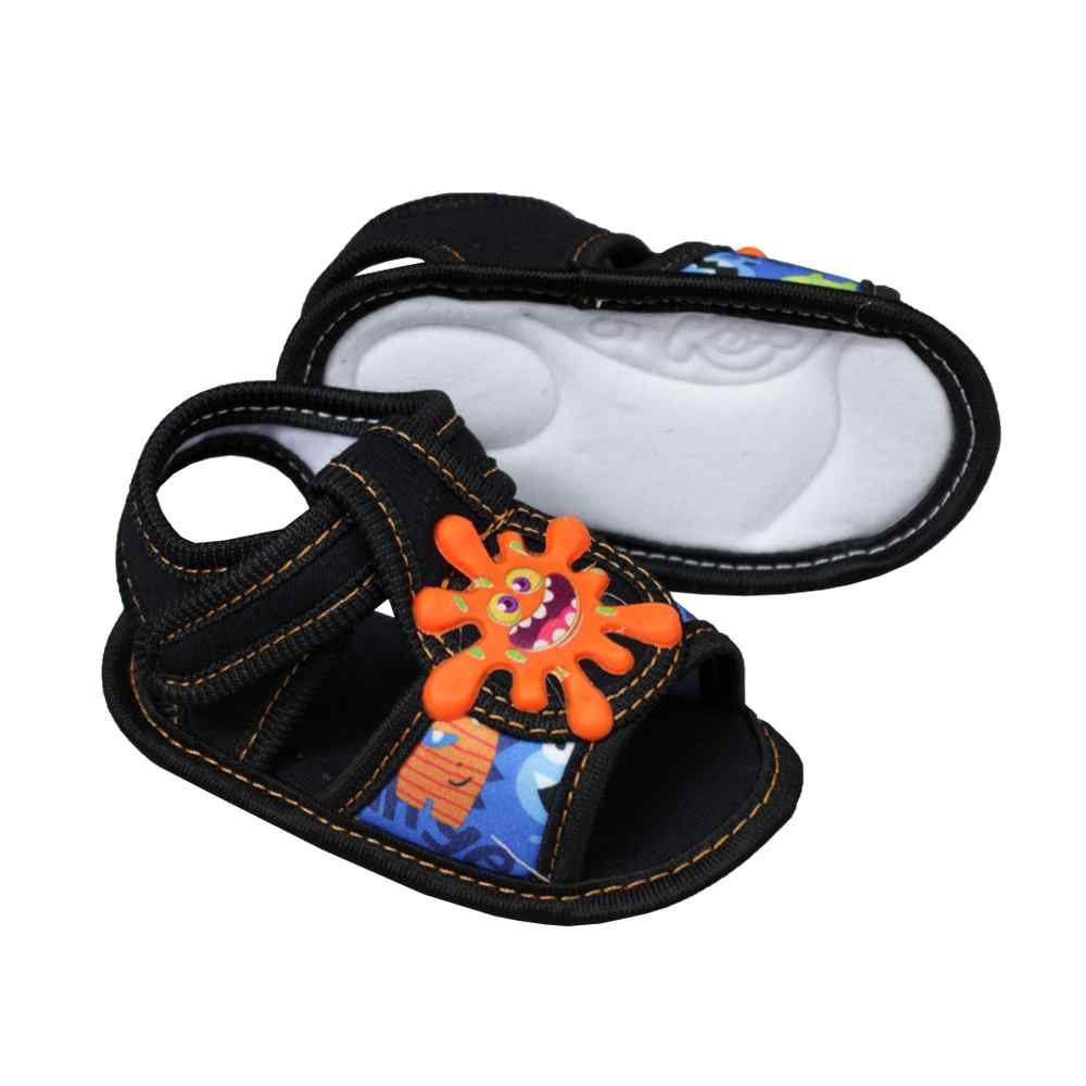 SANDÁLIA DE BEBÊ MENINO COM VELCRO MONSTRINHO PRETO