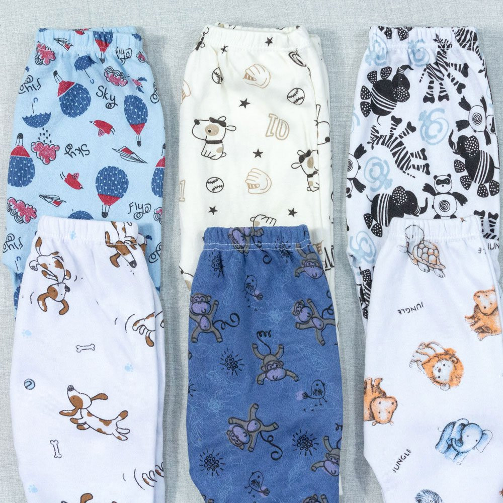KIT 12 CALÇAS PARA BEBÊ CORES E ESTAMPAS SORTIDAS