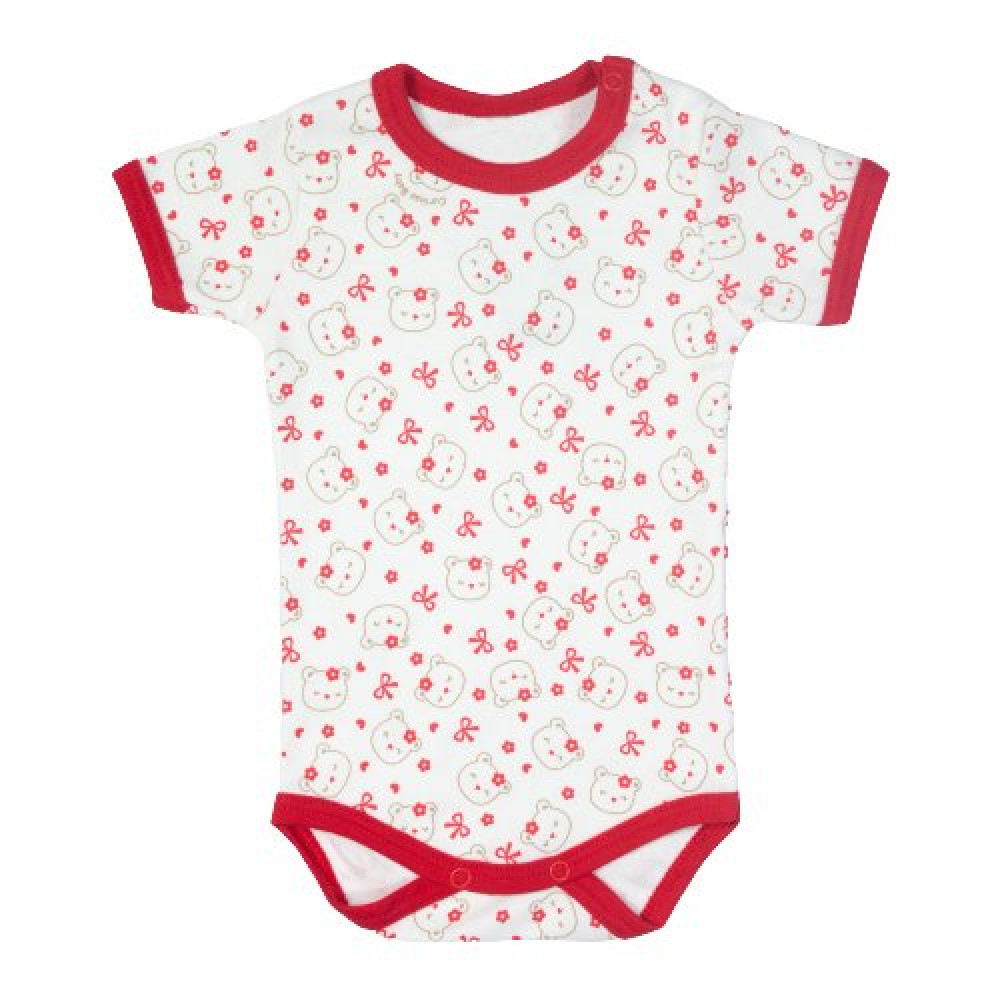 CONJUNTO CURTO BODY E SHORT BUMBUM BORDADO URSA VERMELHO