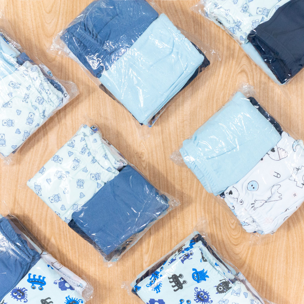 Kit de 6 Calças para Bebê em Algodão - Diversas Estampas