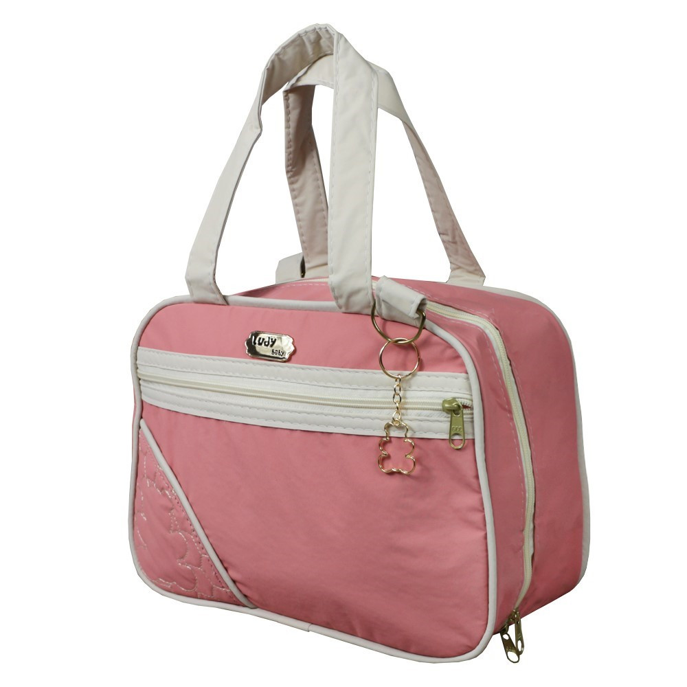 KIT BOLSA MATERNIDADE 4 PÇS LUDY BABY ROSA
