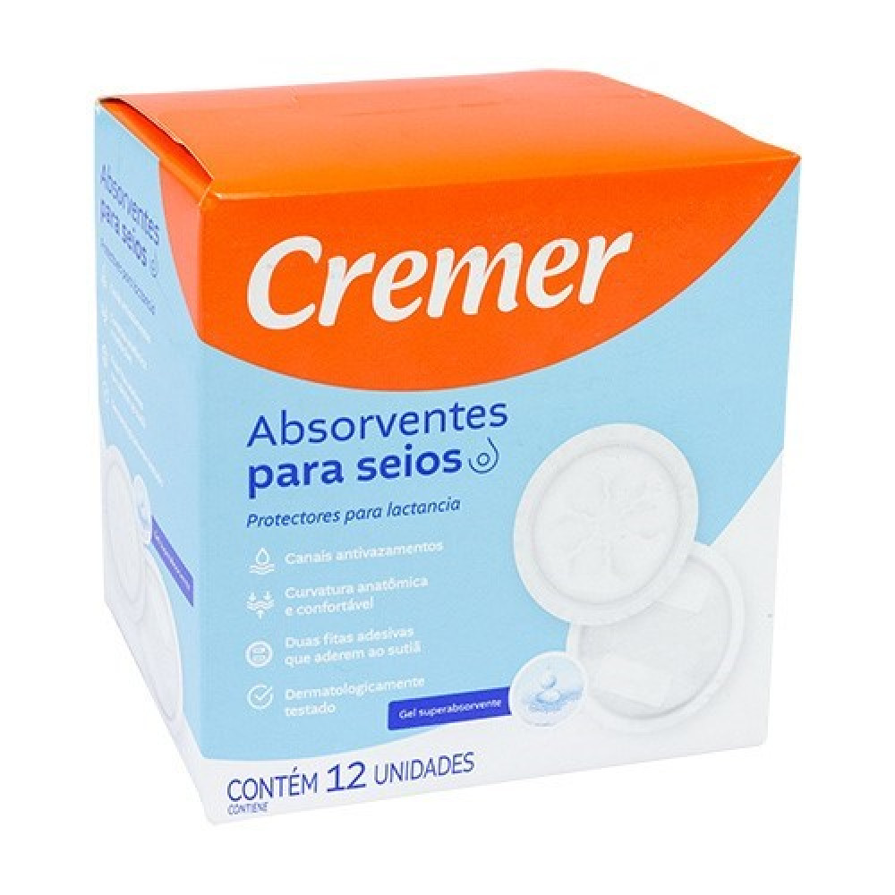 ABSORVENTES PARA SEIOS CAIXA COM 12 UNIDADES
