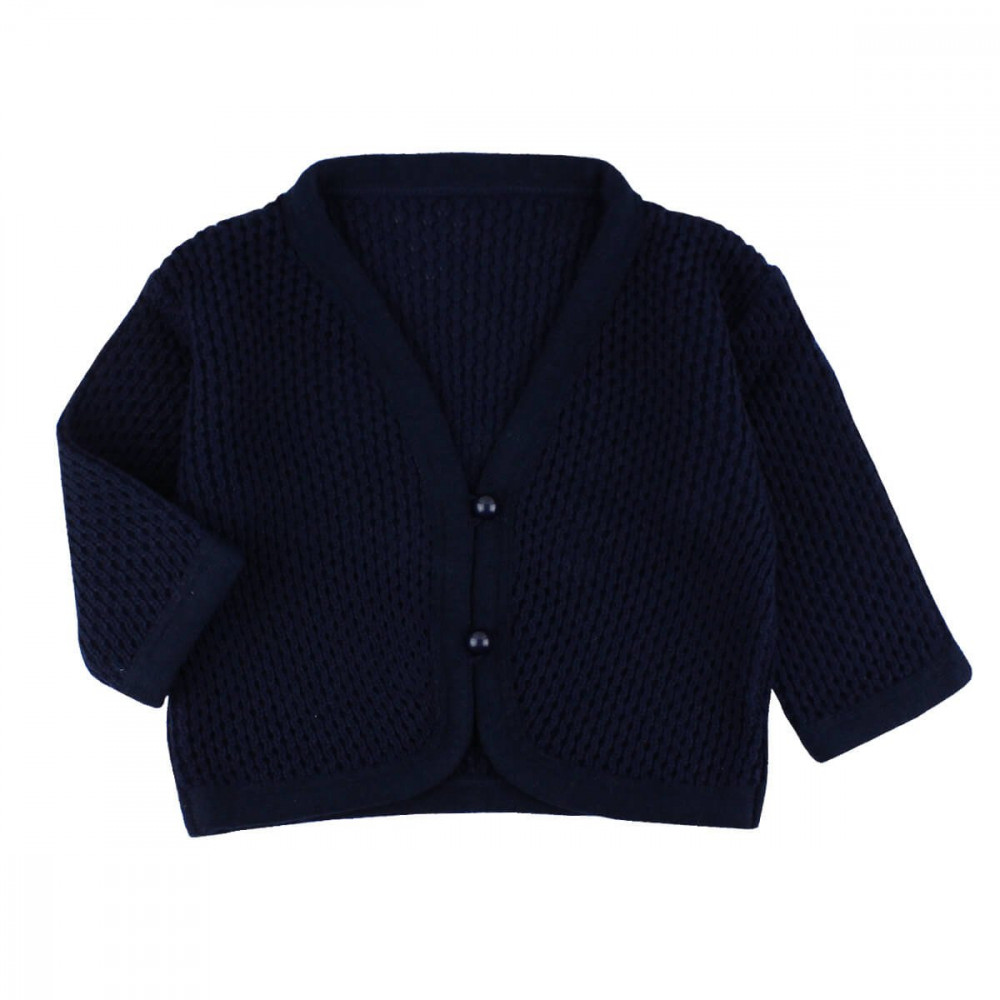 CASAQUINHO BABY EM TRICOT AZUL MARINHO MICHELLE