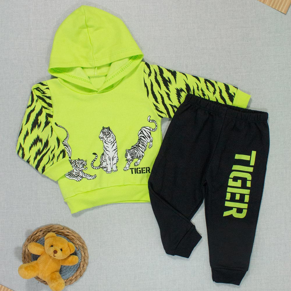 Conjunto Moletom Tiger: Aventura e Conforto para os Bebês