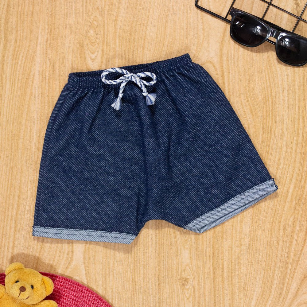 SHORTS PARA BEBÊ MOLETINHO SUSTENTÁVEL COM CORDÃO MARINHO