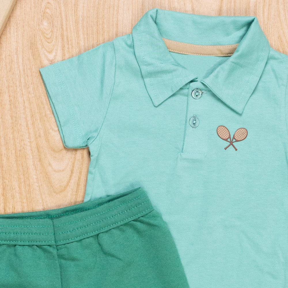 Conjunto Polo Sport para Bebê - Estilo e Conforto Verde