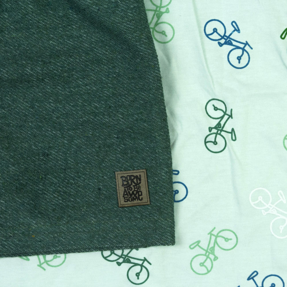 Conjunto Bebê Menino Polo Estampada E Shorts Verde Até 12 Meses