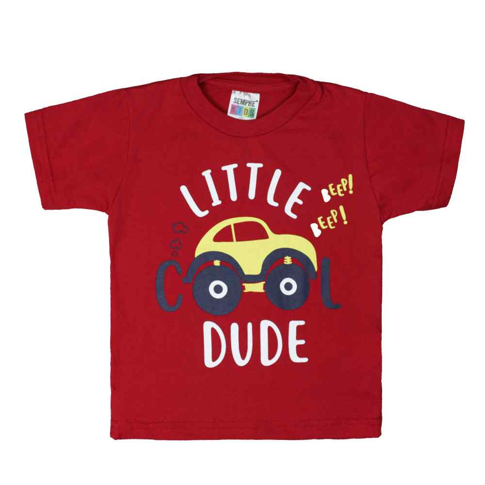 CONJUNTO INFANTIL LINDA CAMISETA CARRINHO VERMELHO
