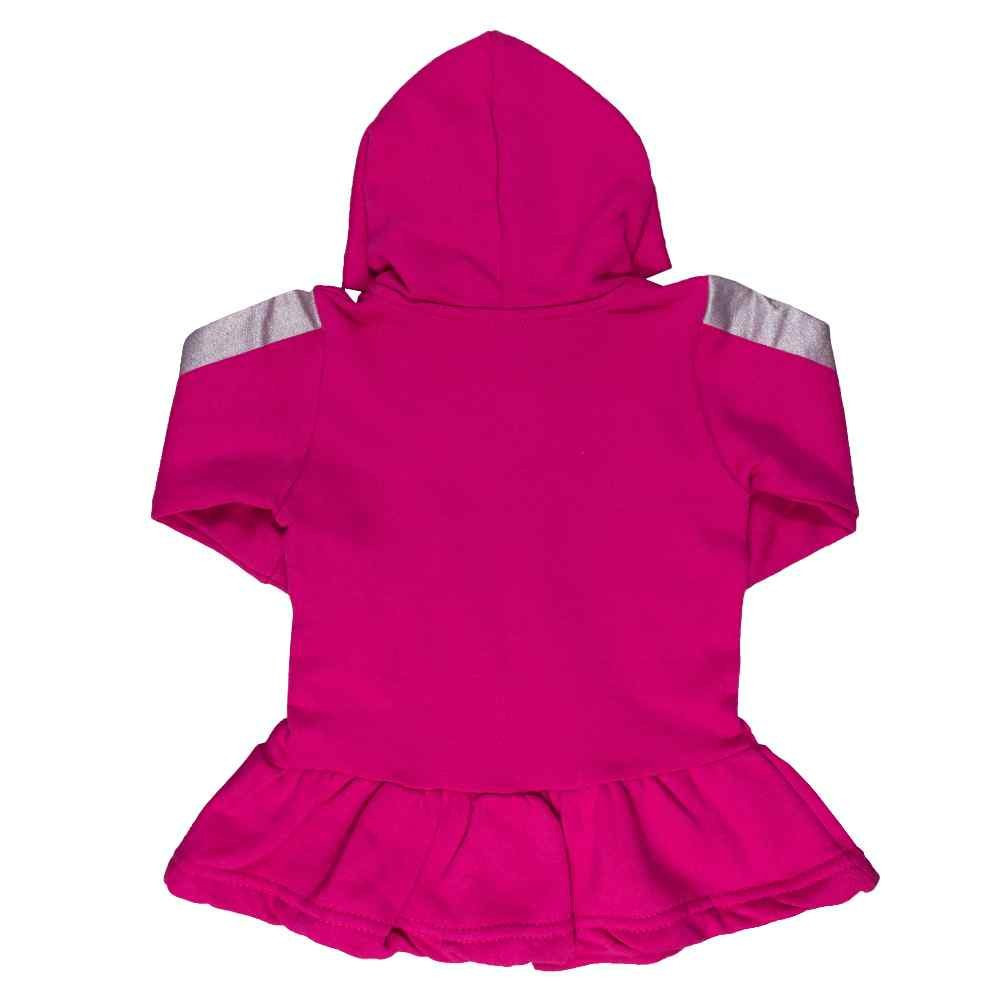 CONJUNTO LONGO EM MOLETINHO VESTIDO E CALÇA ESTAMPA CORAÇÃO FLORIDO PINK