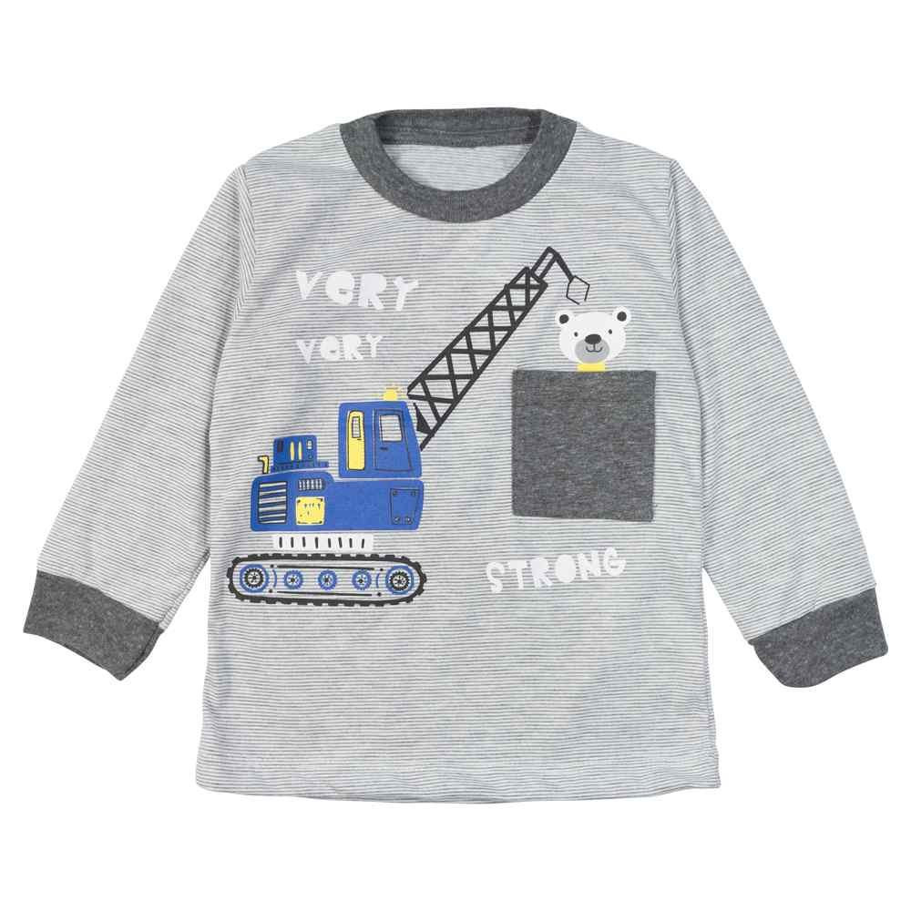 BLUSA MANGA LONGA INFANTIL ESTAMPADINHA GRUA DE URSINHO MESCLA