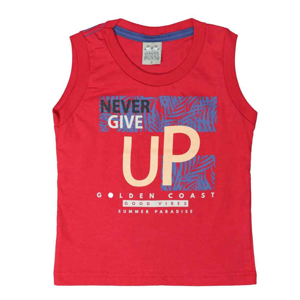 CONJUNTO CURTO REGATA E BERMUDA INFANTIL SUMMER VERMELHO