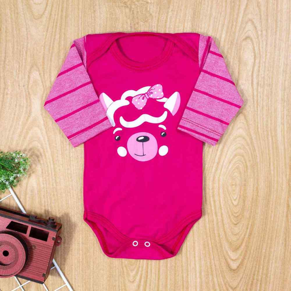 CONJUNTO PARA BEBÊ LONGO COM ESTAMPA SORTIDA PINK